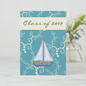 Invitation de graduation en bateau nautique person (Debout devant)