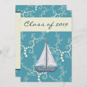 Invitation de graduation en bateau nautique person (Devant / Derrière)