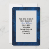 Invitation de graduation en cuir bleu (Dos)