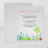 Invitation de graduation en laboratoire de chimie (Devant / Derrière)