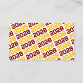 Invitation de graduation en or Maroon Insertion (Dos)