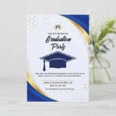 Invitation de graduation en typographie en gras (Debout devant)