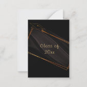 Invitation de graduation encadrée Black and Gold M (Dos)