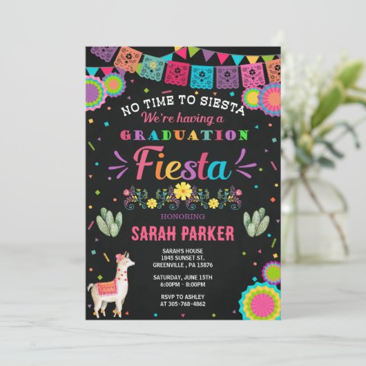 Invitation de graduation Fiesta (Debout devant)