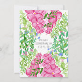 Invitation de graduation Floral Aquarelle Fille de (Dos)