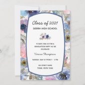 Invitation de graduation florale (Devant)
