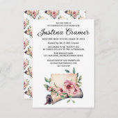 Invitation de graduation florale élégante (Devant / Derrière)