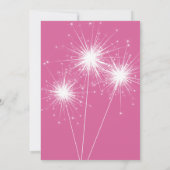 Invitation de graduation Fuchsia Sparkler (Dos)