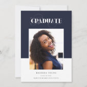 Invitation de graduation géométrique contemporaine (Devant)