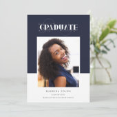 Invitation de graduation géométrique contemporaine (Debout devant)