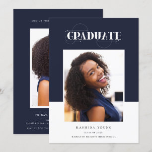 Invitation de graduation géométrique contemporaine