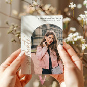 Invitation de graduation Gold 2025 avec photo