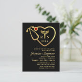 Invitation de graduation Golden Black (Debout devant)