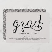Invitation de graduation Grad Gred tendance (Devant / Derrière)