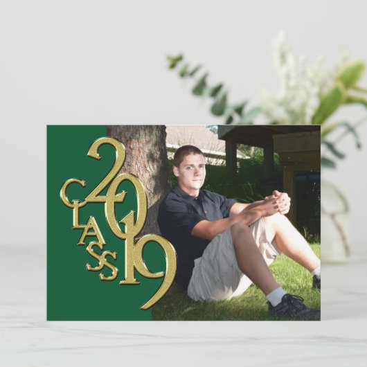 Invitation de graduation Green and Gold 2019 (Debout devant)
