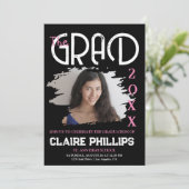 Invitation de Graduation Grunge (Debout devant)