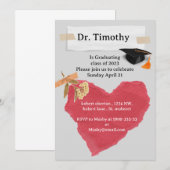 Invitation de graduation Médicale pour étudiant mo (Devant / Derrière)