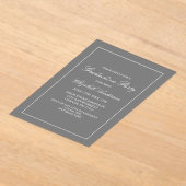 Invitation de graduation minimaliste en gris class (Poser)