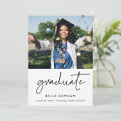 Invitation de graduation minimaliste moderne (Debout devant)