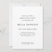 Invitation de graduation minimaliste moderne (Dos)