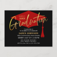 Invitation de graduation minimaliste moderne
