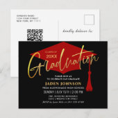 Invitation de graduation minimaliste moderne (Devant / Derrière)