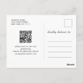 Invitation de graduation minimaliste moderne (Dos)