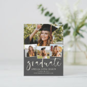 Invitation de graduation minimaliste simple modern (Debout devant)