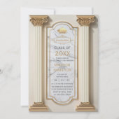 Invitation de graduation moderne avec colonne clas (Devant)