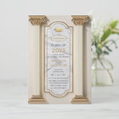 Invitation de graduation moderne avec colonne clas (Debout devant)