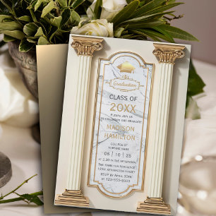 Invitation de graduation moderne avec colonne clas