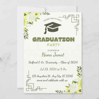 Invitation de graduation modifiable