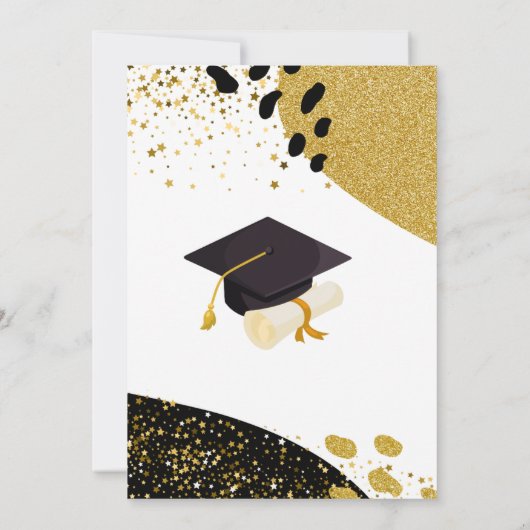 Invitation de graduation modifiable (Dos)