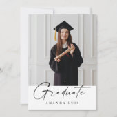 Invitation de graduation multi-photo moderne (Devant)