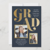 Invitation de graduation multiphoto (Devant)