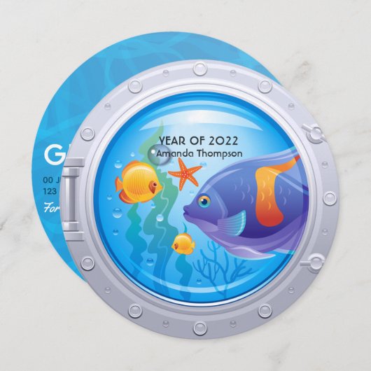 Invitation de graduation nautique (Devant / Derrière)