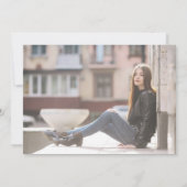 Invitation de graduation noir et blanc (Dos)