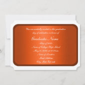 Invitation de graduation Orange and White Frame (Dos)