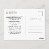 Invitation de Graduation Party de la photographie  (Dos)
