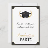 Invitation de graduation personnalisable (Dos)