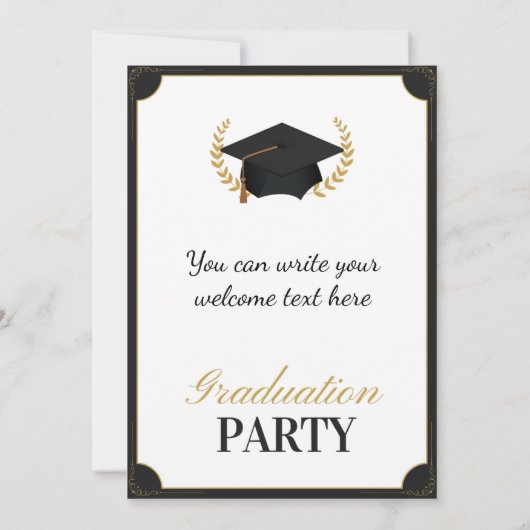 Invitation de graduation personnalisable (Dos)