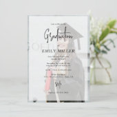 Invitation de graduation personnalisée 2 photos su (Debout devant)