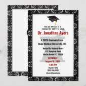 Invitation de graduation personnalisée pour pharma (Devant / Derrière)