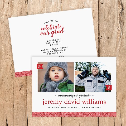 Invitation de graduation photo