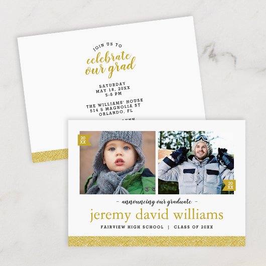 Invitation de graduation photo
