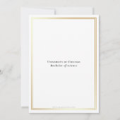 Invitation de graduation photo classique simple ca (Dos)