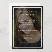 Invitation de graduation photo classique simple ca (Devant / Derrière)