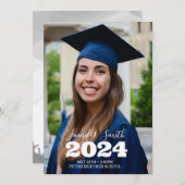 Invitation de graduation photo complète personnali (Devant / Derrière)