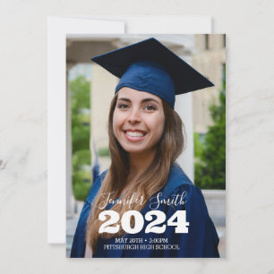 Invitation de graduation photo complète personnali
