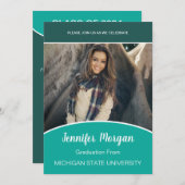 Invitation de graduation photo de classe minimale (Devant / Derrière)